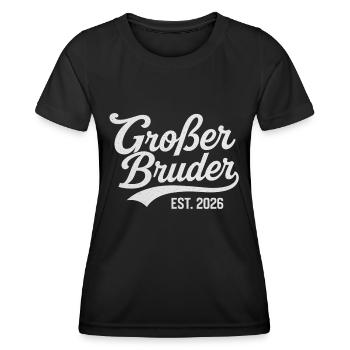Großer Bruder EST. 2026 - Frauen Funktions-T-Shirt - Schwarz - Vorne - AI Model Female 172 light (172cm)