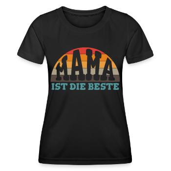 Mutter Mama ist die Beste Muttertag Beste Mama - Frauen Funktions-T-Shirt - Schwarz - Vorne - AI Model Female 172 light (172cm)
