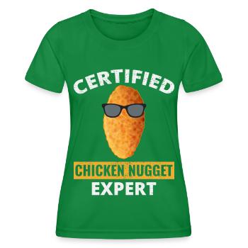 Chicken Nuggets Fast Food Lustiger Spruch - Frauen Funktions-T-Shirt - Kelly Green - Vorne - AI Model Female 172 dark (172cm)