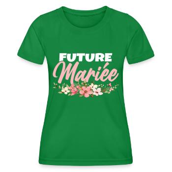 Femme Future Mariée Cadeau Femme EVJF Humour - T-shirt sport Femme - vert - Devant - AI Model Female 172 dark (172cm)