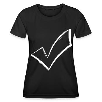 Tick Chop OK Seen White Vector - Women's Functional T-Shirt - black - Front - AI Model Female 172 light (172cm)
