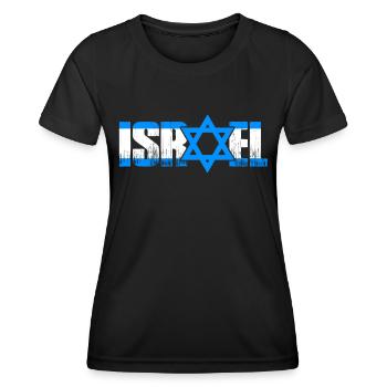 Israël fan - T-shirt sport Femme - noir - Devant - AI Model Female 172 light (172cm)