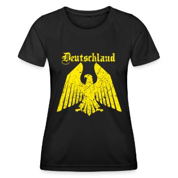 Allemagne Adler - T-shirt sport Femme - noir - Devant - AI Model Female 172 light (172cm)