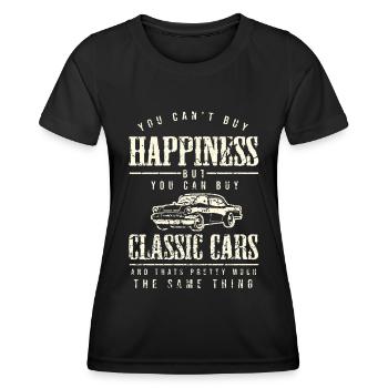 J'adore les voitures classiques. - T-shirt sport Femme - noir - Devant - AI Model Female 172 light (172cm)