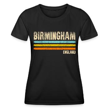 Birmingham England - Frauen Funktions-T-Shirt - Schwarz - Vorne - AI Model Female 172 light (172cm)