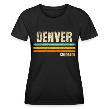 Denver Colorado - Frauen Funktions-T-Shirt - Schwarz - Vorne - AI Model Female 172 light (172cm)