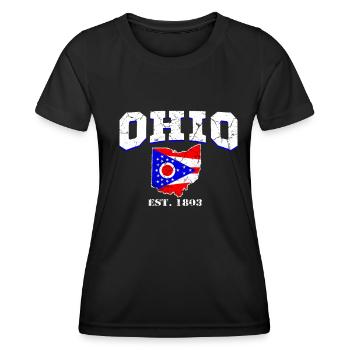 Ohio est. - Frauen Funktions-T-Shirt - Schwarz - Vorne - AI Model Female 172 light (172cm)