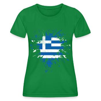 Grèce Drapeau - T-shirt sport Femme - vert - Devant - AI Model Female 172 dark (172cm)