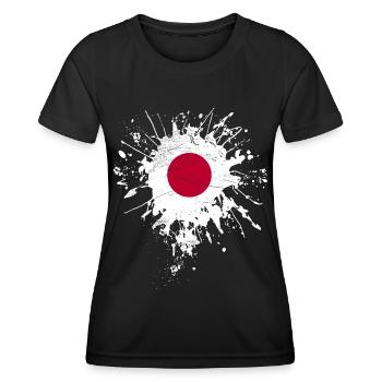 Drapeau du Japon - T-shirt sport Femme - noir - Devant - AI Model Female 172 light (172cm)