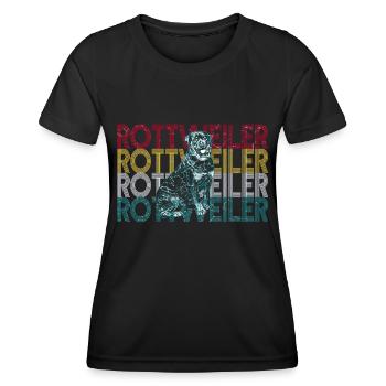 M. Rottweiler - T-shirt sport Femme - noir - Devant - AI Model Female 172 light (172cm)