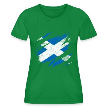 Scotland flag - Women's Functional T-Shirt - kelly green - Front - AI Model Female 172 dark (172cm)
