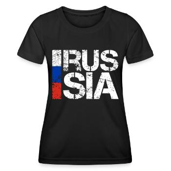 Russie - T-shirt sport Femme - noir - Devant - AI Model Female 172 light (172cm)