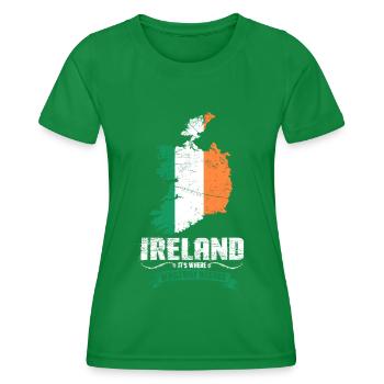 Irlande - T-shirt sport Femme - vert - Devant - AI Model Female 172 dark (172cm)