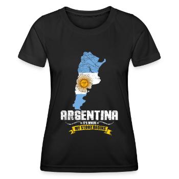 Argentina - Women's Functional T-Shirt - black - Front - AI Model Female 172 light (172cm)