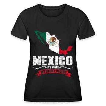 Mexiko - Frauen Funktions-T-Shirt - Schwarz - Vorne - AI Model Female 172 light (172cm)