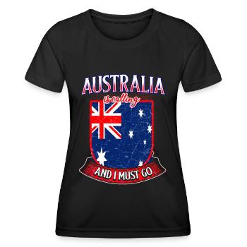Australie Fan - T-shirt sport Femme - noir - Devant - AI Model Female 172 light (172cm)