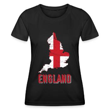 England - Women's Functional T-Shirt - black - Front - AI Model Female 172 light (172cm)