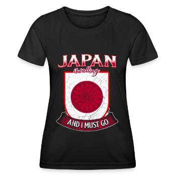 Japon Fan - T-shirt sport Femme - noir - Devant - AI Model Female 172 light (172cm)
