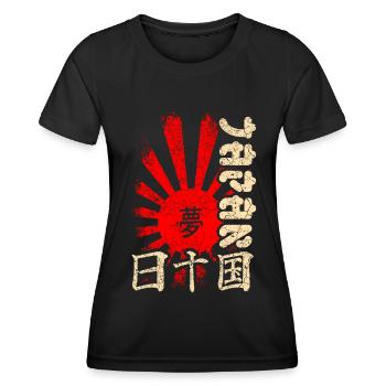 Japan - Frauen Funktions-T-Shirt - Schwarz - Vorne - AI Model Female 172 light (172cm)