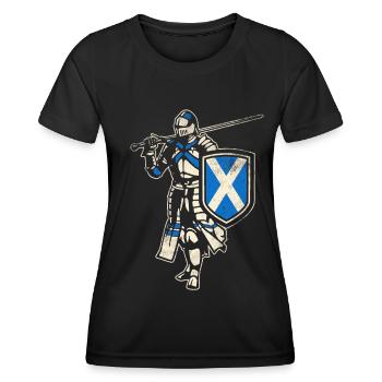 Schottischer Ritter - Frauen Funktions-T-Shirt - Schwarz - Vorne - AI Model Female 172 light (172cm)