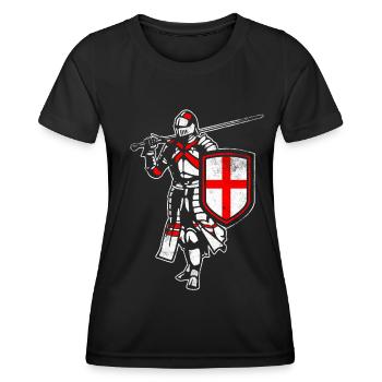 Chevalier anglais - T-shirt sport Femme - noir - Devant - AI Model Female 172 light (172cm)