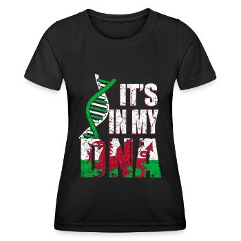 Wales ist in meiner DNA - Frauen Funktions-T-Shirt - Schwarz - Vorne - AI Model Female 172 light (172cm)
