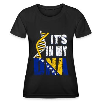 Bosnien ist in meiner DNA - Frauen Funktions-T-Shirt - Schwarz - Vorne - AI Model Female 172 light (172cm)