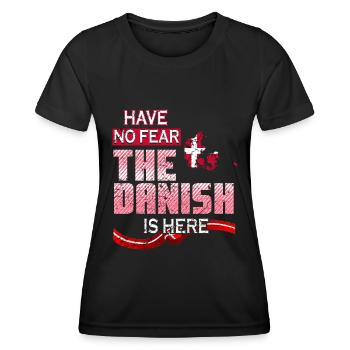 Drôle de Danois - T-shirt sport Femme - noir - Devant - AI Model Female 172 light (172cm)