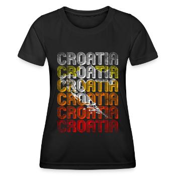 Kroatien - Frauen Funktions-T-Shirt - Schwarz - Vorne - AI Model Female 172 light (172cm)