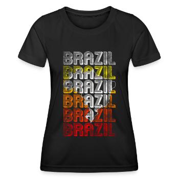 Brazil - Women's Functional T-Shirt - black - Front - AI Model Female 172 light (172cm)