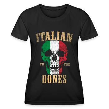 Italiener bis auf die Knochen - Frauen Funktions-T-Shirt - Schwarz - Vorne - AI Model Female 172 light (172cm)