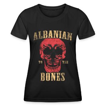 Albaner bis auf die Knochen - Frauen Funktions-T-Shirt - Schwarz - Vorne - AI Model Female 172 light (172cm)