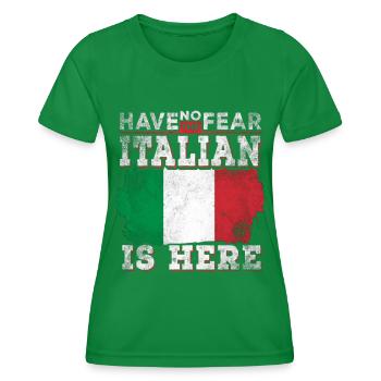 Funny Italian - Women's Functional T-Shirt - kelly green - Front - AI Model Female 172 dark (172cm)