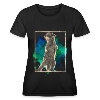 Suricate - T-shirt sport Femme - noir - Devant - AI Model Female 172 light (172cm)