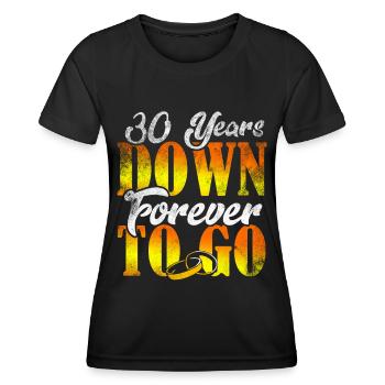 30e anniversaire de mariage - T-shirt sport Femme - noir - Devant - AI Model Female 172 light (172cm)