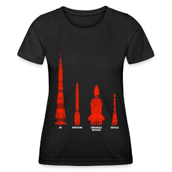 Raketen Sowjetunion Russland - Frauen Funktions-T-Shirt - Schwarz - Vorne - AI Model Female 172 light (172cm)
