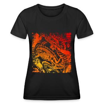 Dragon japonais chinois Fabuleux - T-shirt sport Femme - noir - Devant - AI Model Female 172 light (172cm)