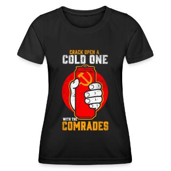 Communisme - Dicton amusant - T-shirt sport Femme - noir - Devant - AI Model Female 172 light (172cm)