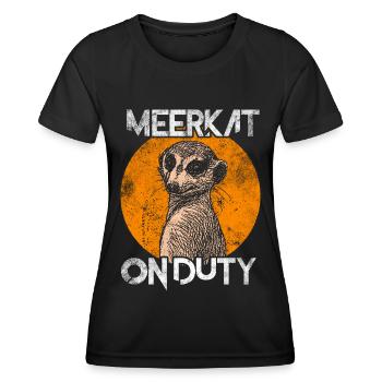 Suricate - T-shirt sport Femme - noir - Devant - AI Model Female 172 light (172cm)