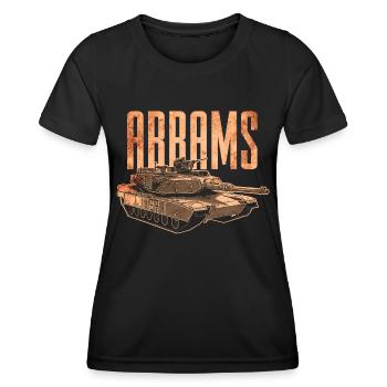 Les chars d’Abram - T-shirt sport Femme - noir - Devant - AI Model Female 172 light (172cm)