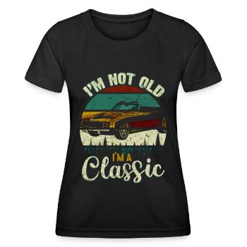 Klassische Autos - Frauen Funktions-T-Shirt - Schwarz - Vorne - AI Model Female 172 light (172cm)