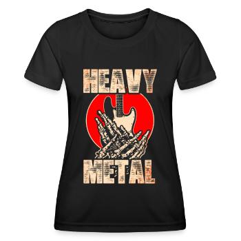 Heavy Metal - Frauen Funktions-T-Shirt - Schwarz - Vorne - AI Model Female 172 light (172cm)