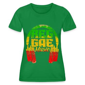 Reggae Music - Women's Functional T-Shirt - kelly green - Front - AI Model Female 172 dark (172cm)