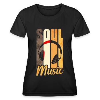 Musique soul - T-shirt sport Femme - noir - Devant - AI Model Female 172 light (172cm)