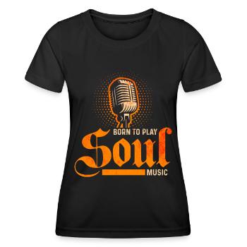 Musique Soul - T-shirt sport Femme - noir - Devant - AI Model Female 172 light (172cm)