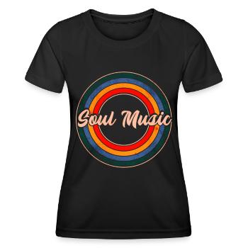 Musique soul - T-shirt sport Femme - noir - Devant - AI Model Female 172 light (172cm)
