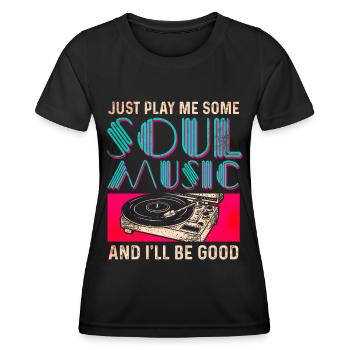 Musique Soul - T-shirt sport Femme - noir - Devant - AI Model Female 172 light (172cm)