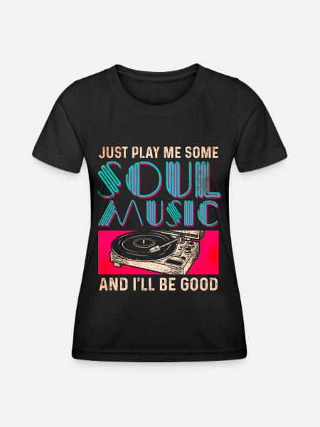 Soul Musik - Frauen Funktions-T-Shirt - Schwarz