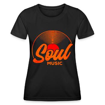 Musique soul - T-shirt sport Femme - noir - Devant - AI Model Female 172 light (172cm)