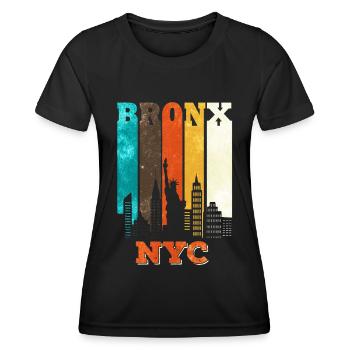 The Bronx - New York City - Frauen Funktions-T-Shirt - Schwarz - Vorne - AI Model Female 172 light (172cm)